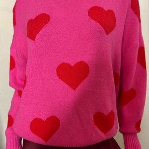Pink Heart Sweater